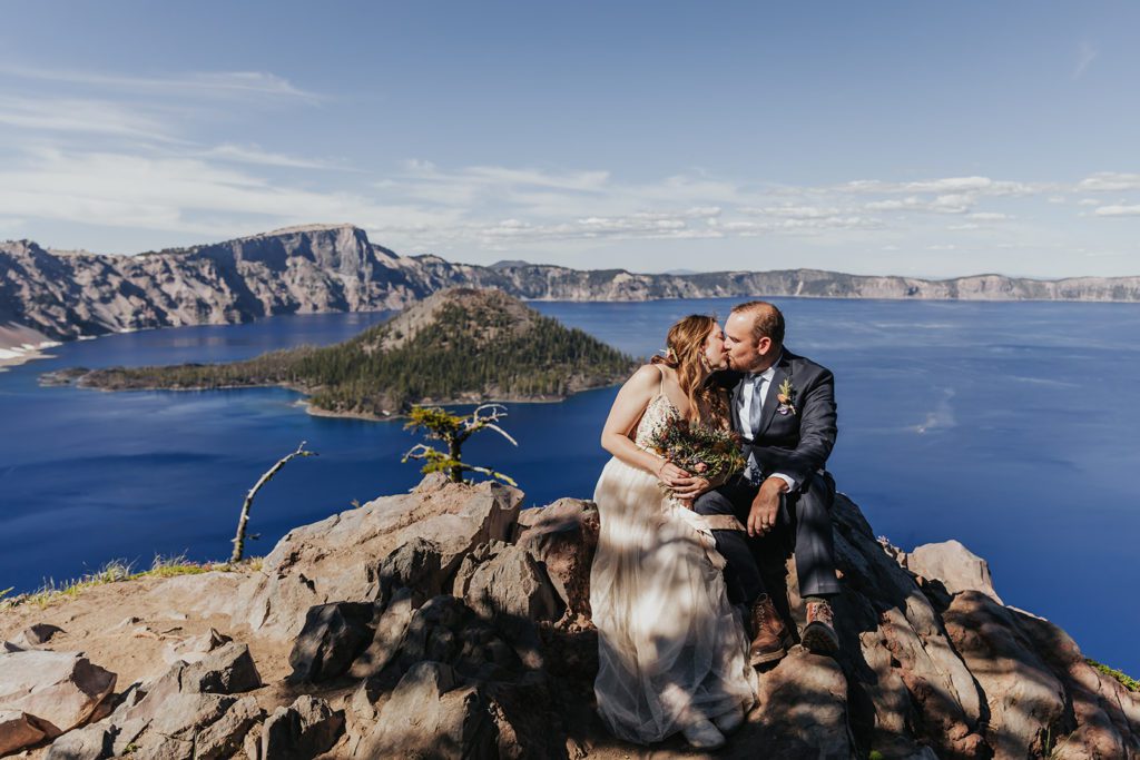 Crater Lake Elopement Couple
