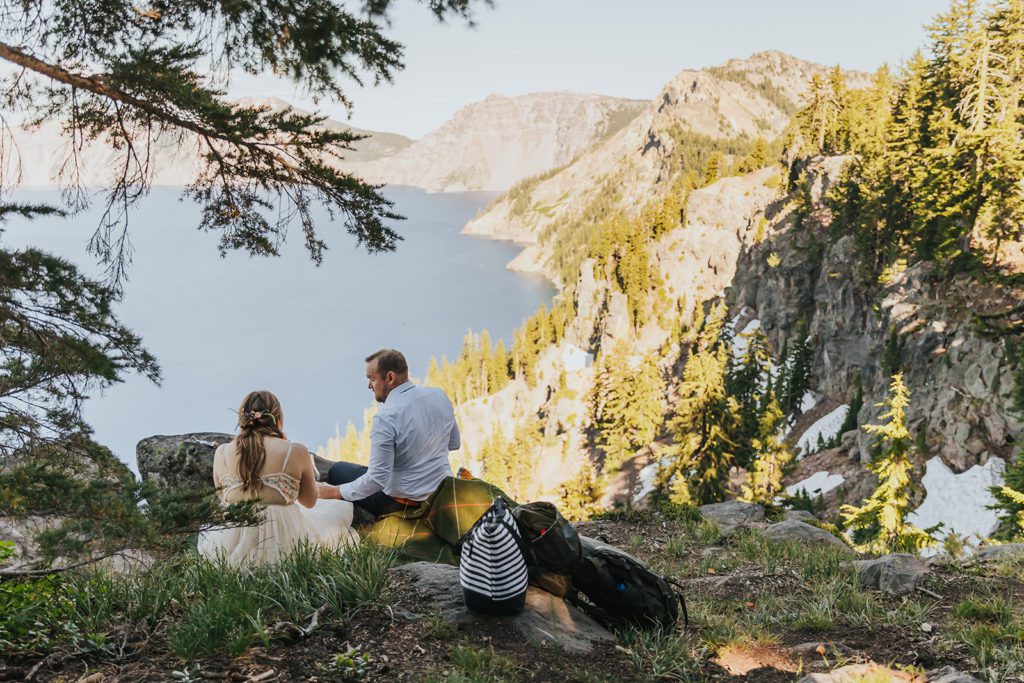 Crater Lake Elopement Couple