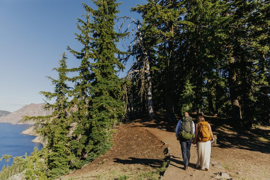 Crater Lake National Park Elopement Couple